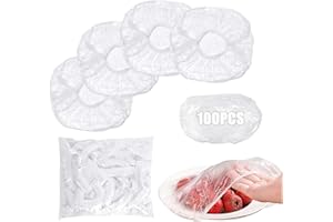 Grantop 100 pezzi di copertura elastica per alimenti, pellicola di plastica, copertura per ciotole, sacchetti salvafreschezza in polietilene, per conservare alimenti, conservare frutta, bellezza