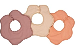 Tiny Twinkle Lätzchen Baby Absorbierende Dreieckstuch Multi-Packs Baby Dreieckstuch Lätzchen Blume Baumwolle Unisex Lätzchen,solide Farben Set für Zahnen und Sabbern Baby