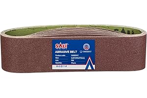 SALI Schleifbänder 10 Stück 100 x 915 mm Schleifband Körnung 80 Bandschleifpapier für Bandschleifer Schleifmaschine zum Holz Metall Schleifen, Feilen, Schärfen und Entrosten