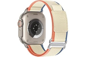 OMEE Trail Loop Nylon Armband Kompatibel mit Apple Watch Ultra 2/Ultra Armband 49mm 45mm 44mm 42mm für Männer Frauen, Sport Nylon Geflochtener Strap für iWatch Ultra 2/Ultra/Series SE 9/8/7/6/5/4/3/2/1