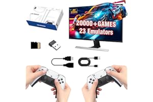 SNXIWTH Retro Game Stick 4K uscita HDMI, console di gioco senza fili retrò con 20000+ integrato gioco plug & play e controller wireless dual 2.4GHz per TV