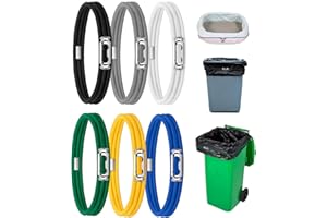 HAOXYO 6 Pcs Elastici Ufficio,Fasce per Sacchi Della Spazzatura da Cucina per Bidoni Della Spazzatura da 13 a 30 Galloni,Cinghie Elastiche per Tenere in Posizione i Sacchi Della Spazzatura (6 Colori)