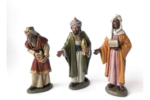 Triciclo Editores Reyes adorando |Figuras de Belén |Serie 11cm| Diseñadas por José Luis Mayo |Decoración Navideña |Nacimiento