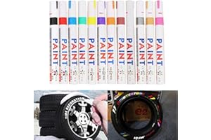 Longzhuo Rotulador para neumáticos de coche, 12 unidades, resistente al agua y a la intemperie