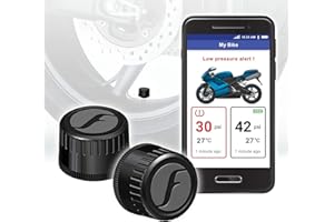 FOBO Bike 2 Reifendrucküberwachungssystem (schwarz) - externer Monitor, Fahrradreifen, Temperatursensor, kabellos, für Smart Bike, Motorrad, E-Bike & Fahrrad