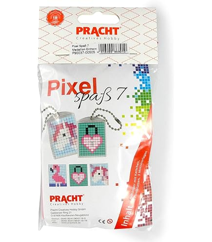 Pixel P60001-27501 Small Starter Box, Craft Set with 60 Pixel Plates, 4 Base Plates, 12 Lockets with Chain and 4 Mini Record Booklets, Very Easy Insertion System