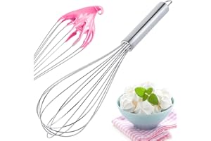 KADAX Hand Whisk, Stainless Steel Balloon Whisk for Cooking, Baking, Manual Kitchen Whisk for Beating Egg, Blending Sauce, Whisking Cream (30 cm)