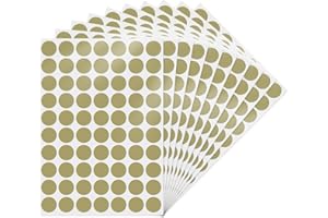 YIKIADA Złote, okrągłe naklejki punktowe, 19 mm, samoprzylepne, wodoodporne, samoprzylepne kropki, naklejki, małe etykiety z kodami kolorystycznymi, 700 sztuk