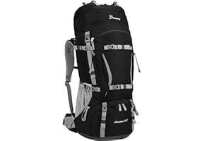 MOUNTAINTOP 70L Sac à Dos Trekking pour Homme Femme avec Housse de Pluie - Voyage, Camping, Randonnée, Sports de Plein Air