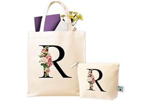 LA FÁBRICA DE INVENTOS Bolsas de Tela Personalizadas - Tote Bag Personalizada + Neceser - Bolsa Tela Personalizada Mujer - Regalos Personalizados - Regalo Original Mujer - Bolsa Compra Reutilizable