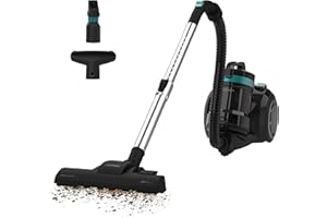 Cecotec Aspirador de Trineo sin Bolsa Conga Rockstar Cyclonic Plus. 800W, Depósito Gran Capacidad 2L, Filtro HEPA, Incluye un Tubo Telescópico Metálico Ajustable y Accesorios para Muebles y Esquinas