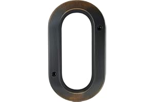 HASWARE Plaque de numéro de maison 6 pouces (15 cm) Style vintage fini bronze vieilli Numéros de porte Plaque de signalisation Numéros d'adresse du domicile de la rue, alliage de zinc (0)