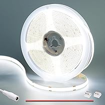 GOMING Striscia LED COB 24V Bianco Freddo 6000K, 5M Tagliabile - Per Armadi, Decorazione Interna, Alta Luminosità - Foto 14