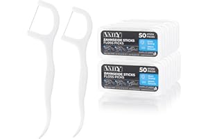 Vaily Patyczki z nicią dentystyczną, zestaw 400 szt., pałeczki do czyszczenia przestrzeni między zębami, uchwyty z nicią dentystyczną do pielęgnacji zębów, Dental Floss