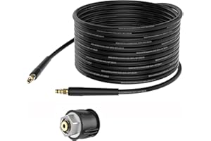 STONE BANKS StoneBanks 10m Tuyau nettoyeur haute pression Connecteur rapide avec M22 14mm adaptateur compatible avec Karcher K2 K3 K4 K5 K6 K7, flexible pour Kärcher nettoyeur haute pression