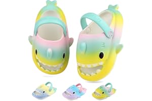 WUYISTAR Chanclas Tiburón Niñas Chanclas de playa para niños Sandalias antideslizantes para piscina Chanclas de Verano Rosa Menta Verde Azul Gris Amarillo Verde Oscuro