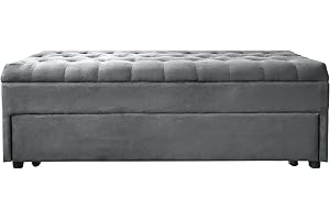 BRIGROS La voglia di fare WeHome - cassapanca contenitore in microfibra con piedini, panca scarpiera con ampio spazio all'interno e disponibile in varie colorazioni (Grigio 27, Microfibra)