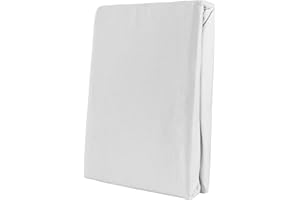 Leonado Vicenti Classic Prześcieradło z gumką, 100% bawełna, dżersej, w wielu kolorach i rozmiarach (rozmiar: 200 x 200 cm – 200 x 220 cm, kolor: biały)