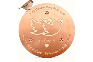 Kimimara Disque de nettoyage générique pour bain d'oiseaux, en cuivre, avec un pouvoir nettoyant naturel, convient pour les bains d'oiseaux, les étangs de jardin et les étangs paysagers