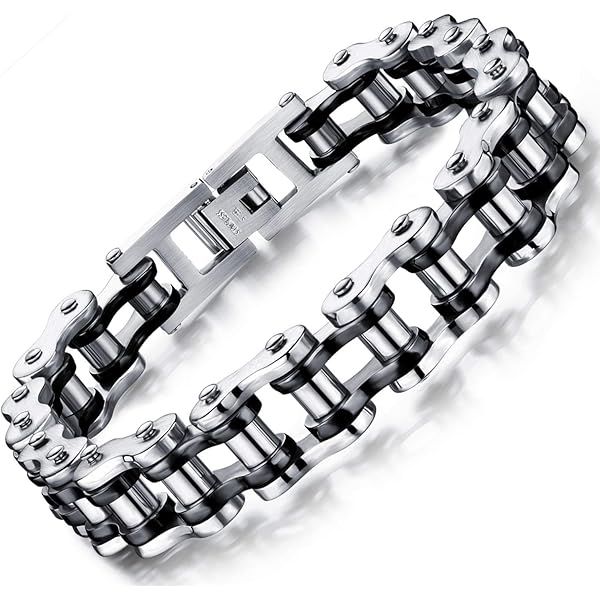 JewelryWe Mannen Unieke Zwart Lederen Gevlochten Armband Rvs Motorfiets Biker Chain Armbanden Armbanden Armbanden, 7 48 inch, Leer