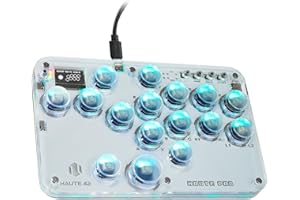 SEMAIKI Arcade Stick, Arcade Controller with Turbo and Custom RGB, Arcade Fight Stick for Switch/PC/PS4/PS3, Supports Hot-Swap and SOCD (G16)