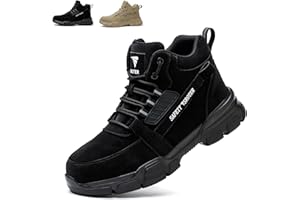 SROTER Steel Toe Cap Boots Men Women Work Boots Waterproof Safety Trainers Lightweight Safety Shoes Non-Slip