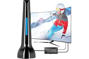 DGUPSP Antenne TV Intérieure Puissante TNT HD, 2024 le plus récent Antenne TV Intérieur avec Amplificateur de Signal à Gain Élevé, Réception Longue Portée à 360° avec Base Magnétique Solide pour,Antennes TNT