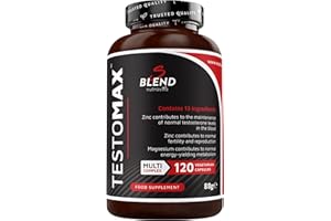Nutravita TESTOMAX Testosterone Booster for Men - 13 Powerful Active Ingredients & Vitamins Including Zinc, Maca Root Extract, Fenugreek, Ginseng - Made in The UK
