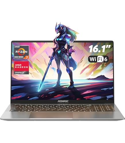 AOC AI Gaming Ordinateur Portable Intel Core Ultra5 125U(12 Coeurs,14 Threads, Jusqu'à 4,30 GHz) Avec 16Go DDR5 1024Go SSD 16.1 Pouces FHD AI PC Portable, Métallique, Rétro-éclairage, Type-C, WiFi 6