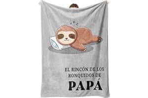 Niyewsor Regalo Padre, Regalos para Papá Manta, Regalo Padre Cumpleaños, Regali Papá Originales, Regalos Navidad para Papá de la Hija Hijo, Perezoso Manta para Papá 130 x 150cm