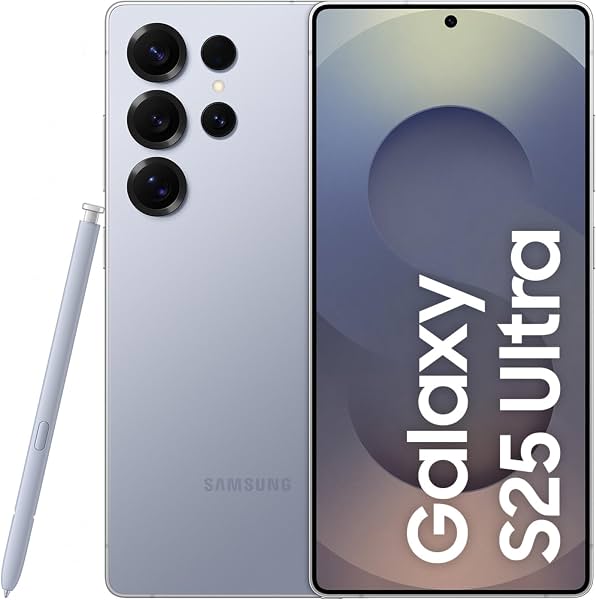 Samsung Galaxy S25 Ultra 5G AI Smartphone (Titanium Silverblue, 12GB RAM, 256GB Storage), 200MP Camera, 5000mAh Ultra Long Battery, QHD+ Dynamic AMOLED 2X, Galaxy AI, Knox Security, S Pen Included