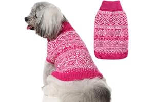 HOMIMP Dog Sweater Argyle - Warm Sweater Winter Clothes Puppy Soft Coat, Ugly Dog Sweater for Small Medium and Large Dogs, Pet Clothing Boy Girl
