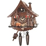 Orologio a cucù meccanico originale della Foresta Nera (con  certificazione), con meccanismo a 8 giorni, decorato con 7 foglie e 3  uccellini : Amazon.it: Casa e cucina