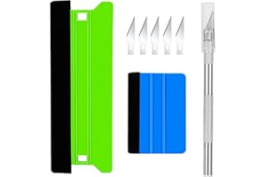 Ewrap Efficient Application Vinyl Wrap Kit, Window Film Tools & Wallpaper Tools - 21cm & 10cm Plastic Felt Squeegee and Trimmer for Glass Film, Car Vinyl, Car Tint & Wallpaper