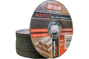 Draak 10 x Cutting Discs 115mm x 1mm Ultra Thin Fine Cutting to Cut Metal Stone Steel & PVC Cut Off Wheel for Angle Grinder