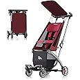 Beberoad R1 Auto-Fold Travel Stroller for Airplane, Ultra Compact Stroller Pushchair Buggy for Babies, Kids, Toddlers Over 6 Months, Lightweight Baby Pram Trolley Cabin Approved, Only 11.5 lbs, Red