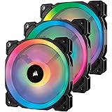 Corsair iCUE LL120 RGB LED PWM (16 Independent RGB LED, 120mm Fan Blade, 600 RPM to 1,500 RPM, Low-Noise Operation) with Ligh