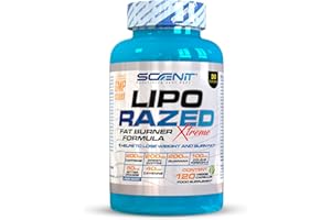 SCENIT REDEFINING YOUR BODY Quemagrasas potente para adelgazar - Lipo Razed Xtreme - Acción Quemagrasas potente - Fat Burner efecto termogenico - Contribuye a perder peso y adelgazar - 19 ingredientes - 120 cápsulas veganas