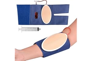Medarchitect IV Injection Pad, Wearable IV Practice Kit, Venipuncture Injection Practice Pad for Medical Education, White…