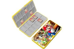 doepeBAE Switch Spiele Aufbewahrung, Switch Spiele Lagerung, Switch Spiele Hüllen Aufbewahrung, Magnetverschluss, Weiches Silikon Futter, Mit 24 Game Card Slots und 24 Micro SD Karten (A04)