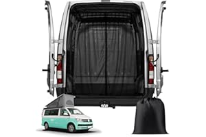ZWPARTS Mosquitera Magnética Personalizada para VW T6 para Puerta Trasera, Mosquitera para Furgoneta para Puerta Trasera, Mosquitera con Cremallera en Puerta Central