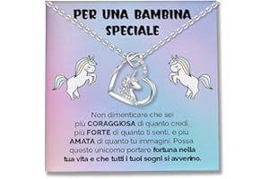 SOFIA FERRER Regalo Bambina 10 Anni, Collana Unicorno, Regali Bambina 7, 8, 9, 10, 11 Anni, Collana Ragazza Argento 925, Regalo Ragazza 12 Anni Femmina, Idee Regali Bimba, Natale