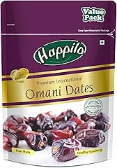 Happilo Premium International Omani Dates 680g Value Pack | Khajoor or Khajur Dry Fruit | Healthy & Nutritious Snack | Rich i