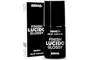 BENAIL PROFESSIONAL Benail | Top Coat, Finish Gel Unghie, HEMA Free, TPO Free, Smalto Gel unghie UV, Top Coat Semipermanente, Acrygel, Finish senza Dispersione, Autolivellante, Extra Lucido con Antigiallo 8 ml.