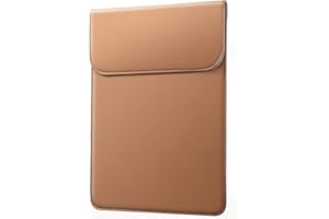 JETech Funda Slim Portatil para MacBook Air 13 Pulgadas (M4/M3/M2) 2022-2025, MacBook Pro 13 Pulgadas (M2/M1) 2016-2022, Funda de Cuero PU (Marrón)
