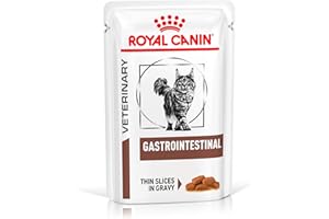 Royal Canin Veterinary Gastrointestinal | 12 x 85 g | Comida húmeda para Gatos Adultos | Trozos Finos en Salsa | para trastornos de absorción intestinal