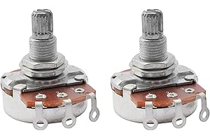 Musiclily 18mm B500K Potenziometro Split Shaft Linear Pots per Stratocaster Telecaster Chitarra Elettrica o Basso (2 Pezzi)