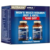 Nutraxin Multi Vitamin Complex Men's | Erkeklere &Ouml;zel Multivitamin | 14 Vitamin + 7 Mineral + Bitkisel Ekstreler | Zaman Salı