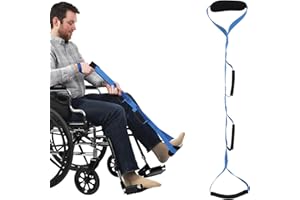 Mabor 39.37 Inch Leg Lifter Strap with Handgrips &Foot Loop, Leg Lifter After Hip Replacement&Knee Surgery Recovery Aids Kit in and Out of Bed,Car,Wheelchair