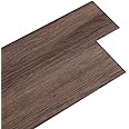 INMOZATA 36Pcs Self Adhesive Vinyl Flooring Planks Floorboard Planks Wood Effect Peel and Stick Tile Waterproof Floor Stickers for Kitchen Bathroom Home Floor Tile (Smoked Brown)